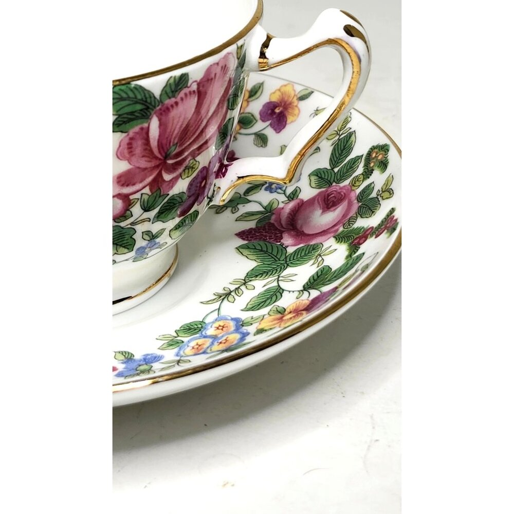 Ridgeway Royal Vale Bone China Tea Cup Saucer Colclough Pink Roses - Picture 5 of 8